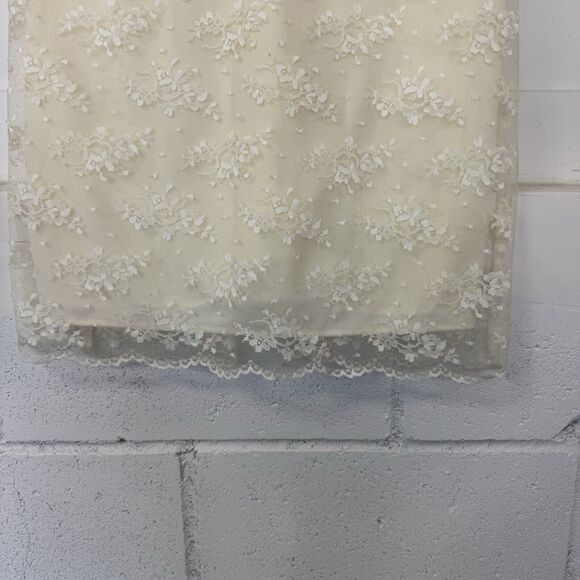 Ivory Lace Overlay Dress 2pc. Fairy Vintage Wedding By Rabbit Designs Misses 16 - Picture 6 of 16